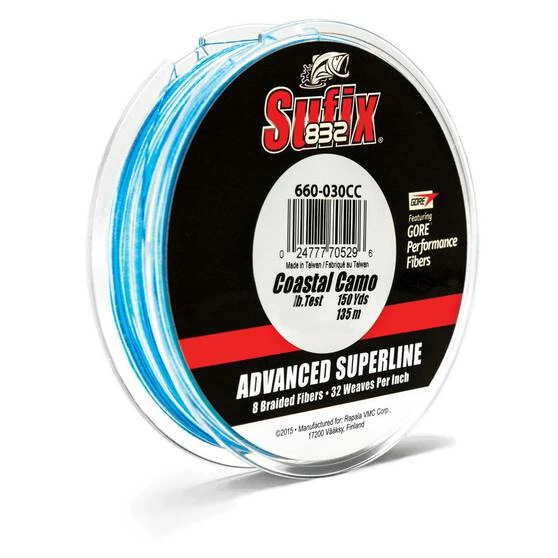 Sufix 832 Braid Line 150yds Blue Camo 1 Sufix 832 Braid Line 150yds Blue Camo